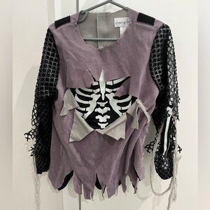 Chasing Fireflies Purple and Black Skeleton Costume Shirt
